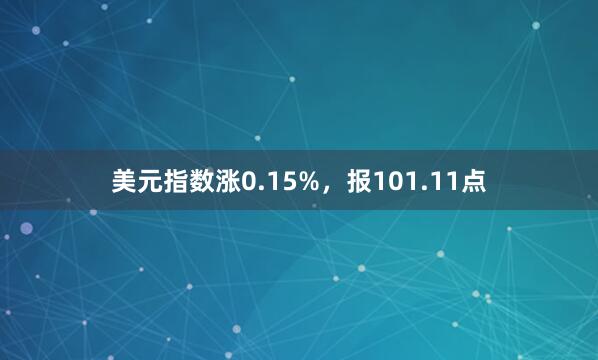 美元指数涨0.15%，报101.11点