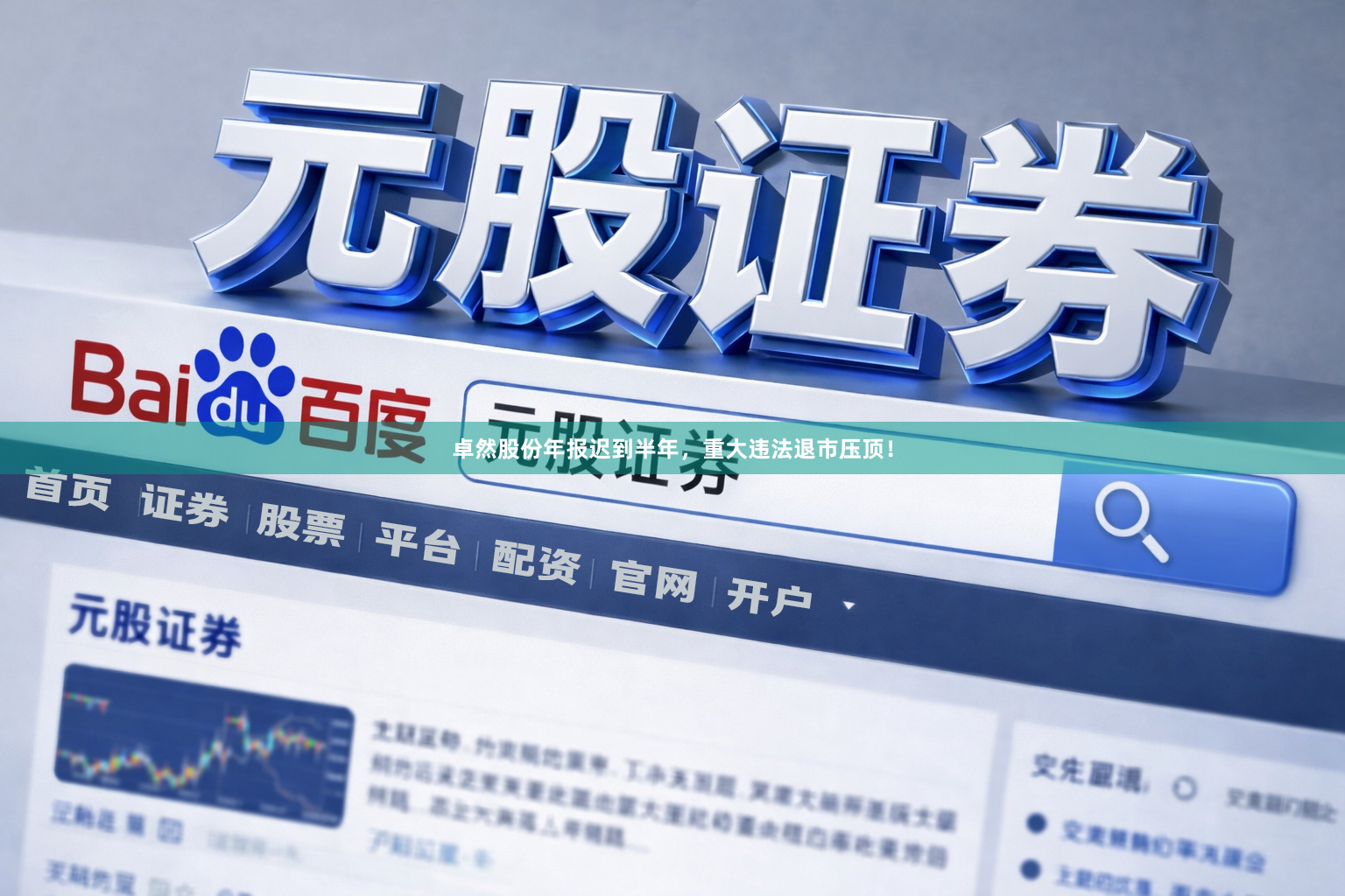 卓然股份年报迟到半年，重大违法退市压顶！