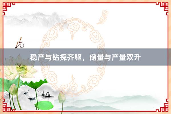 稳产与钻探齐驱，储量与产量双升