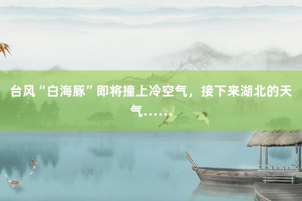 台风“白海豚”即将撞上冷空气，接下来湖北的天气……