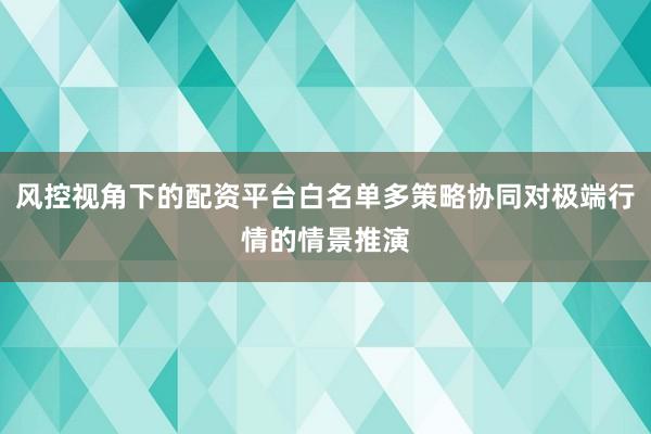 风控视角下的配资平台白名单多策略协同对极端行情的情景推演