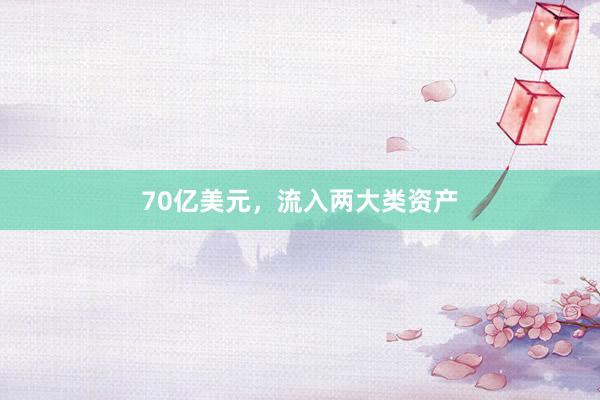 70亿美元，流入两大类资产