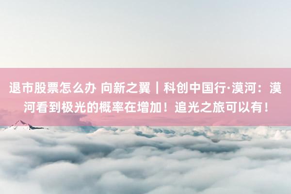 退市股票怎么办 向新之翼｜科创中国行·漠河：漠河看到极光的概率在增加！追光之旅可以有！