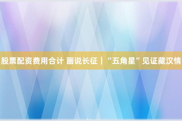 股票配资费用合计 画说长征｜“五角星”见证藏汉情